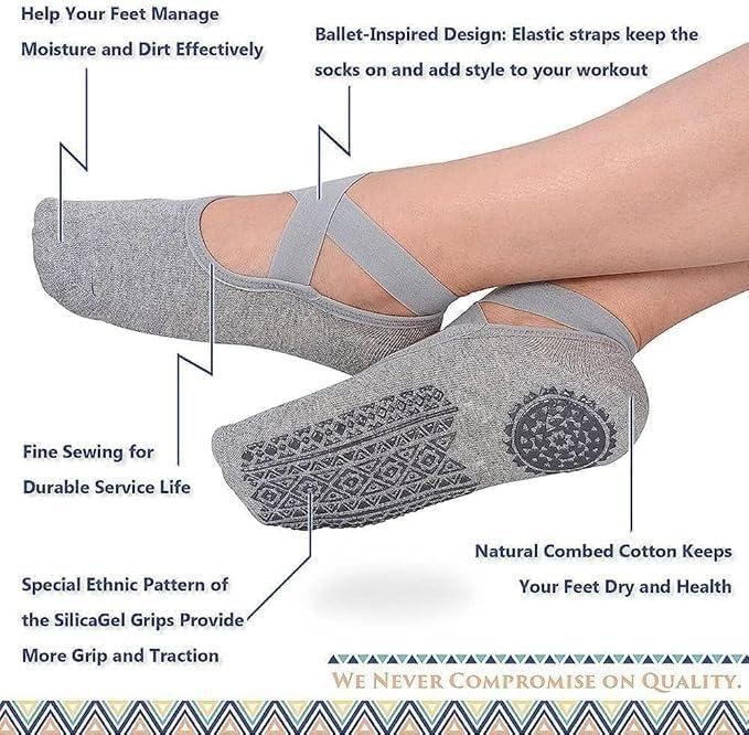 Non-Slip Yoga Socks For Women (Pack of 1)