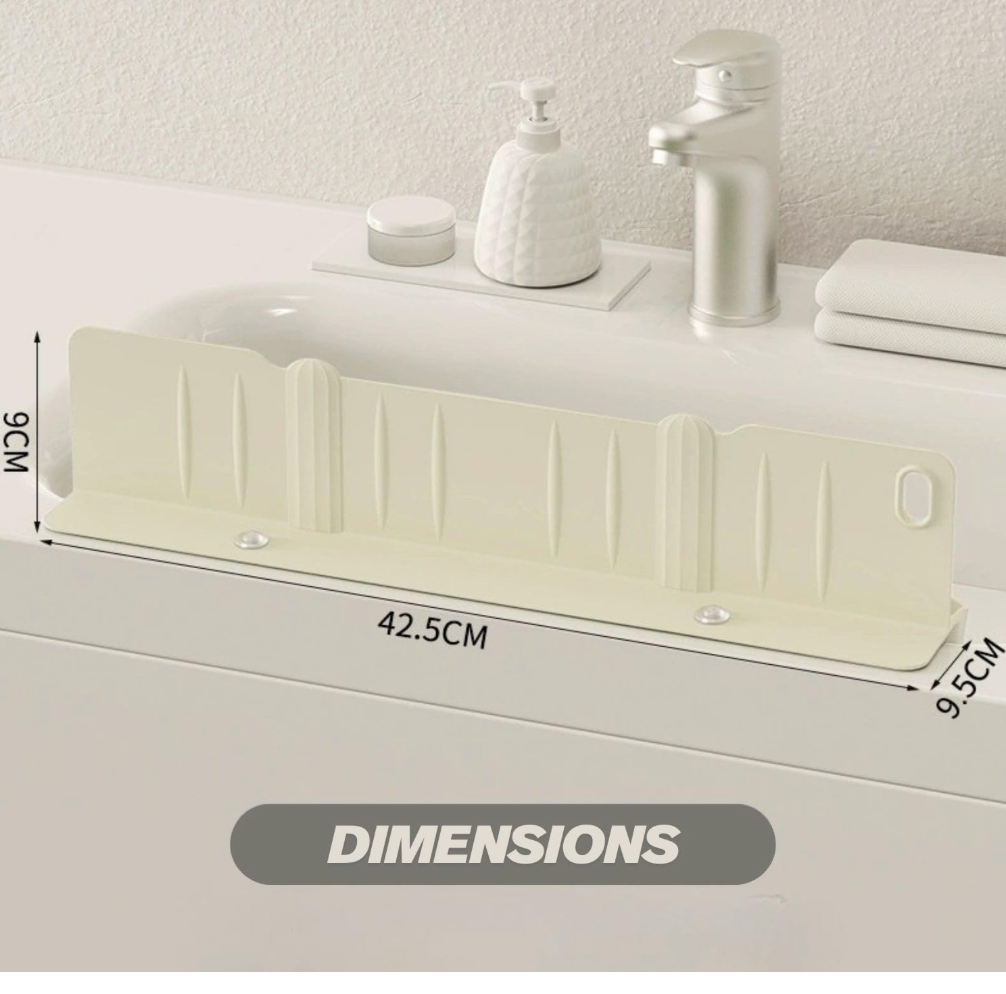 2-in-1 Kitchen Sink Organizer: Splash Guard & Countertop Storage Rack