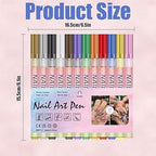 Nail Art Pens Set of 12 Colors
