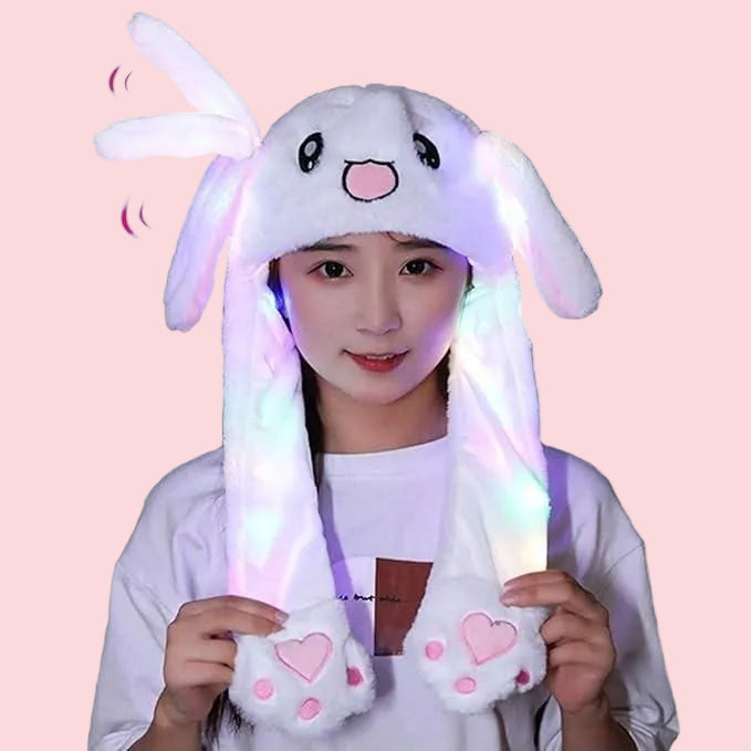 Cute Rabbit Plush Bunny Cap - The Ears Pop Hat Funny Bunny