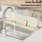 2-in-1 Kitchen Sink Organizer: Splash Guard & Countertop Storage Rack
