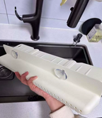 2-in-1 Kitchen Sink Organizer: Splash Guard & Countertop Storage Rack