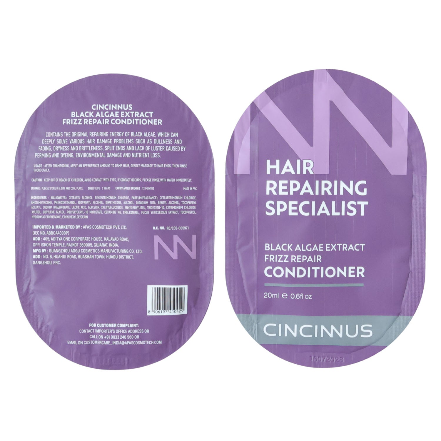 Hair Repair Shampoo And Conditioner Combo Sachet Set (2 Pc 20ml Each)
